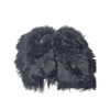 Adult Black Natural Alpaca Skin Slippers