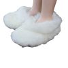 Adult Winter White Natural Alpaca Skin Slippers