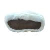 Adult Winter White Natural Alpaca Skin Slippers