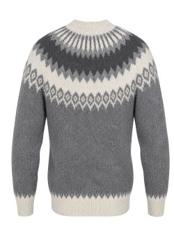 Hand-Knitted Alpaca Wool Grey Highland Men Sweater Andes Luxe