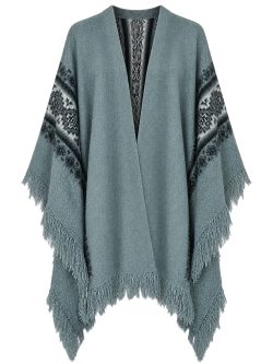Alpaca Wool Grey Inca Princess Cape