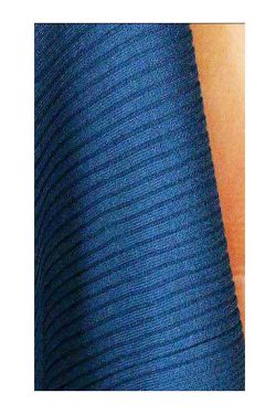 Slate Blue Alpaca Wool Ribbed Poncho Andes Luxe