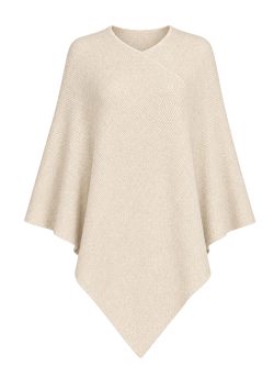 Alpaca and Merino Wool Winter White Poncho