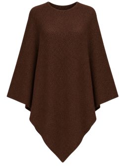 Alpaca and Merino Wool Mocha Poncho Andes Luxe Alpaca and Merino Wool Mocha Poncho