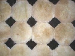 Black & Beige Geometric Alpaca Rug