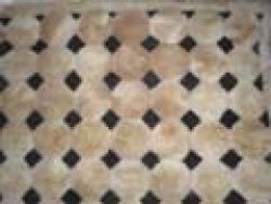 Black & Beige Geometric Alpaca Rug