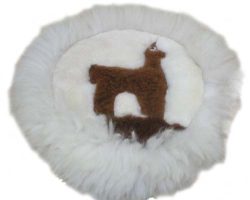 Round Alpaca Fur Accent Pillows