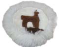 Round Alpaca Fur Accent Pillows