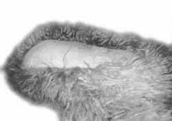 Winter White Natural Alpaca Skin Slippers