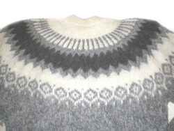 Hand knitted Alpaca Wool Grey Highland Men Sweater