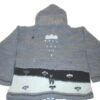 Hand knitted Wool Hooded Grey Child Cardigan