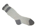 Brown and Ivory Toe and Heel Alpaca Socks