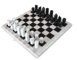 Black and White Marble Chess Game