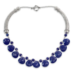 Sterling Silver and Lapis Lazuli Blue Enigma Necklace