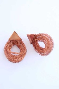 Fauna Copper Mesh Earrings