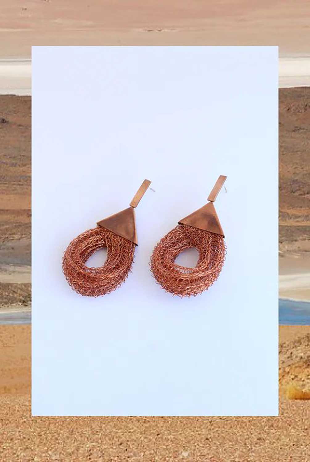 North Copper Mesh Earrings