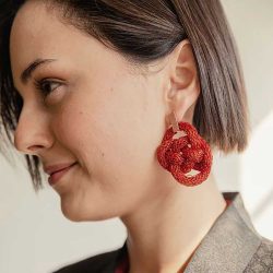 Fauna Copper Mesh Earrings Andes Luxe