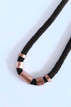 Franca Copper Mesh Necklace Andes Luxe