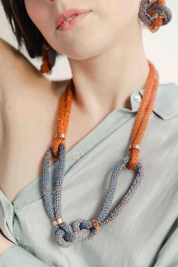 Tabata Copper Mesh Necklace