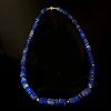 Barrel-Shaped Lapis Lazuli Beaded Necklace with Yellow 14K Gold Spacers