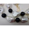 Double Strand Baroque Pearl Black and Onyx Necklace