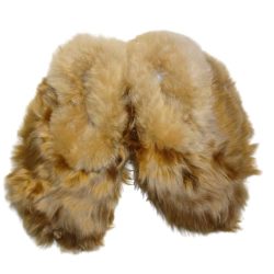 Adult Brown Natural Alpaca Skin Slippers