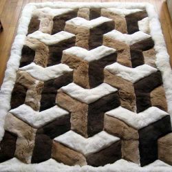 Geometric Alpaca Skin Rugs