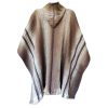 Camel Alpaca Inca Design Hooded Poncho