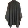 Alpaca Wool Dark Grey Solid Cape