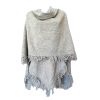 Alpaca Wool Light Grey Solid Cape