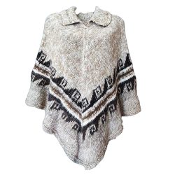 Alpaca Wool Oatmeal Greco Poncho