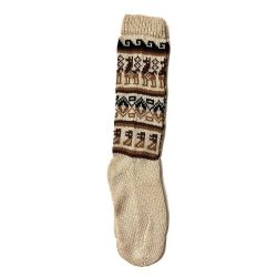 Light Camel Andean Long Alpaca Socks