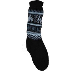 Black Andean Long Alpaca Socks