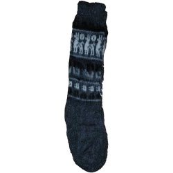 Charcoal Andean Long Alpaca Socks