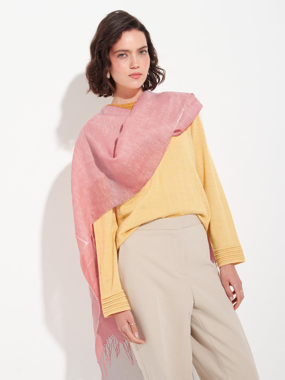 Zabila Baby Alpaca and Linen Stole Andes Luxe Zabila Baby Alpaca and Linen Stole - Image 6