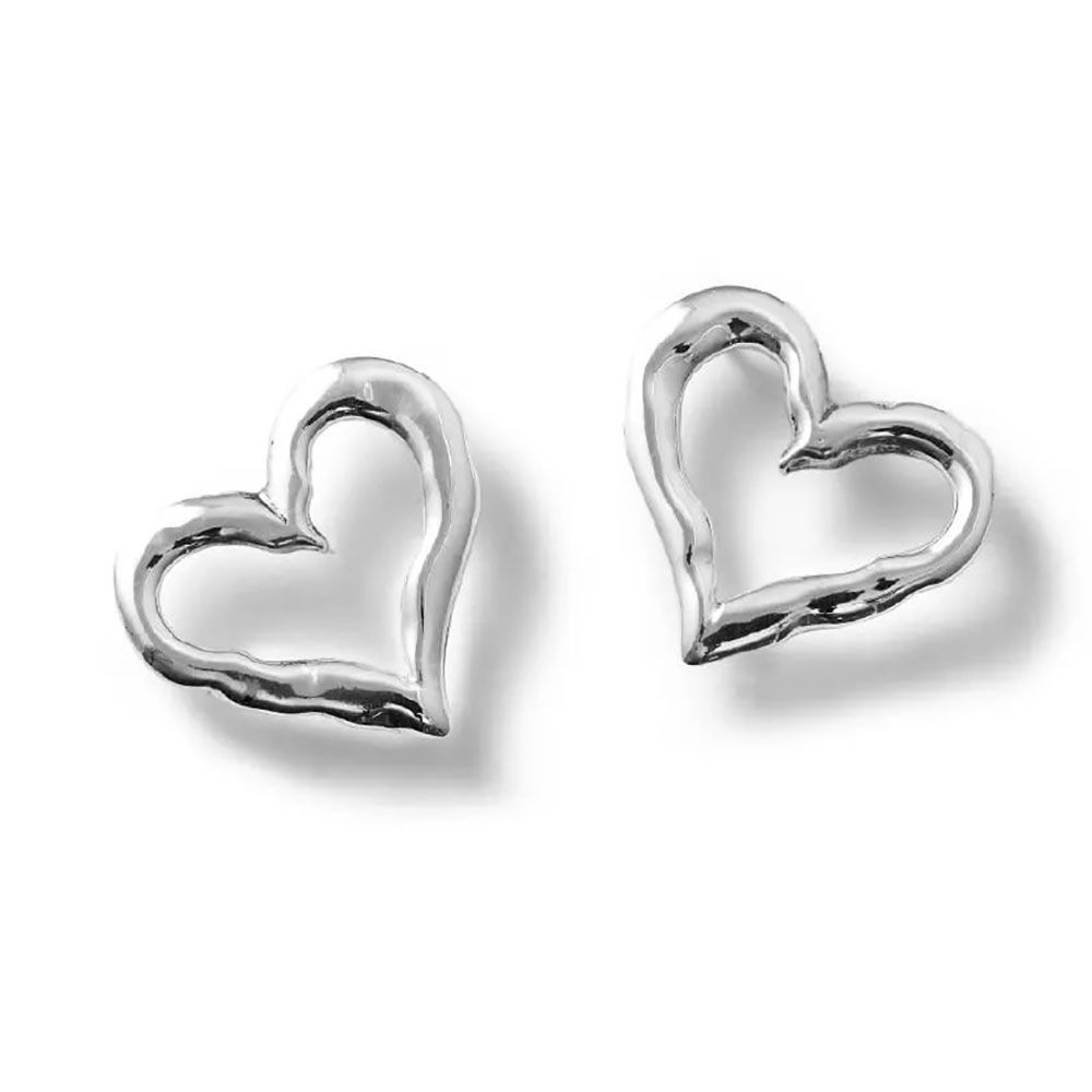 Carolina Sterling Silver Heart Earrings Andes Luxe Carolina Sterling Silver Heart Earrings