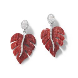 Eva Sterling Silver Leaf Earrings