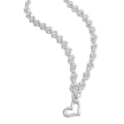 Carolina Sterling Silver Heart Necklace Andes Luxe