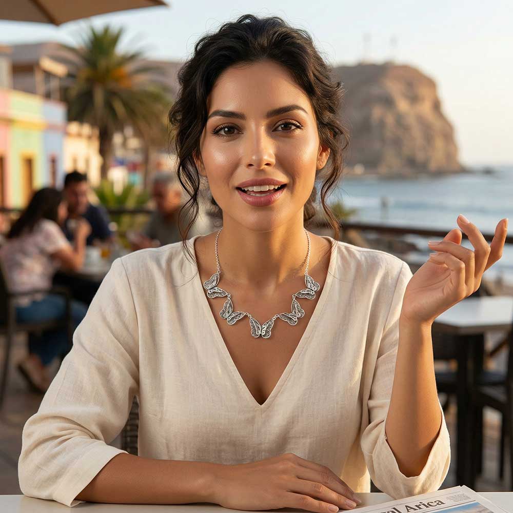 Mia Sterling Silver Necklace Andes Luxe Mia Sterling Silver Necklace - Image 2