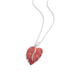 Eva Sterling Silver Leaf Necklace