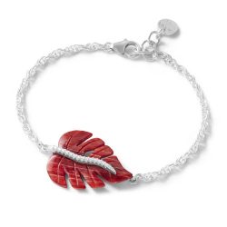 Eva Sterling Silver Leaf Bracelet