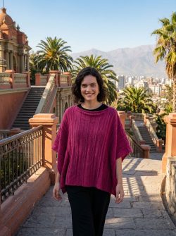 Zarina Baby Alpaca Poncho Andes Luxe