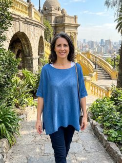 Zarah Cotton and Baby Alpaca Poncho Andes Luxe