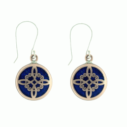 Morgana Copper and Lapis Lazuli Witch’s Knot Earrings Andes Luxe