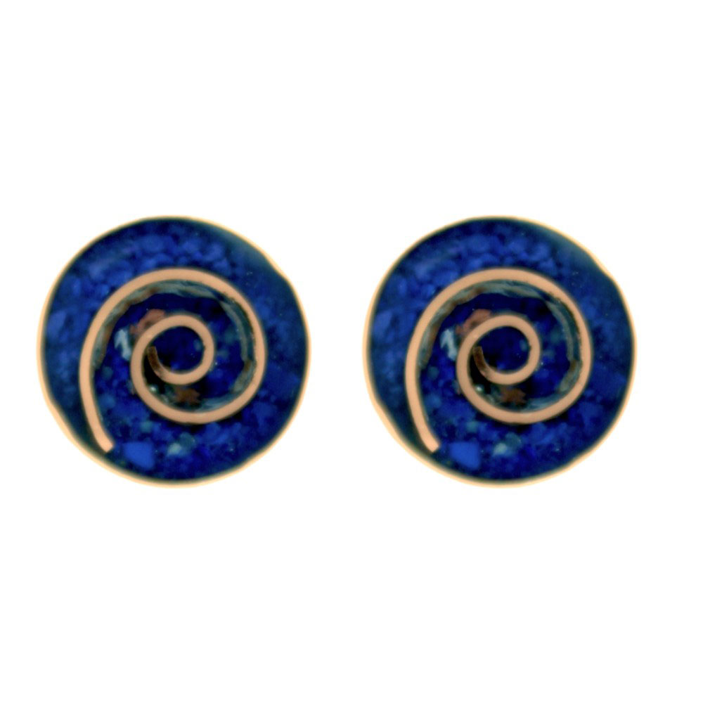 Elara Copper and Lapis Lazuli Post Earrings Andes Luxe Elara Copper and Lapis Lazuli Post Earrings