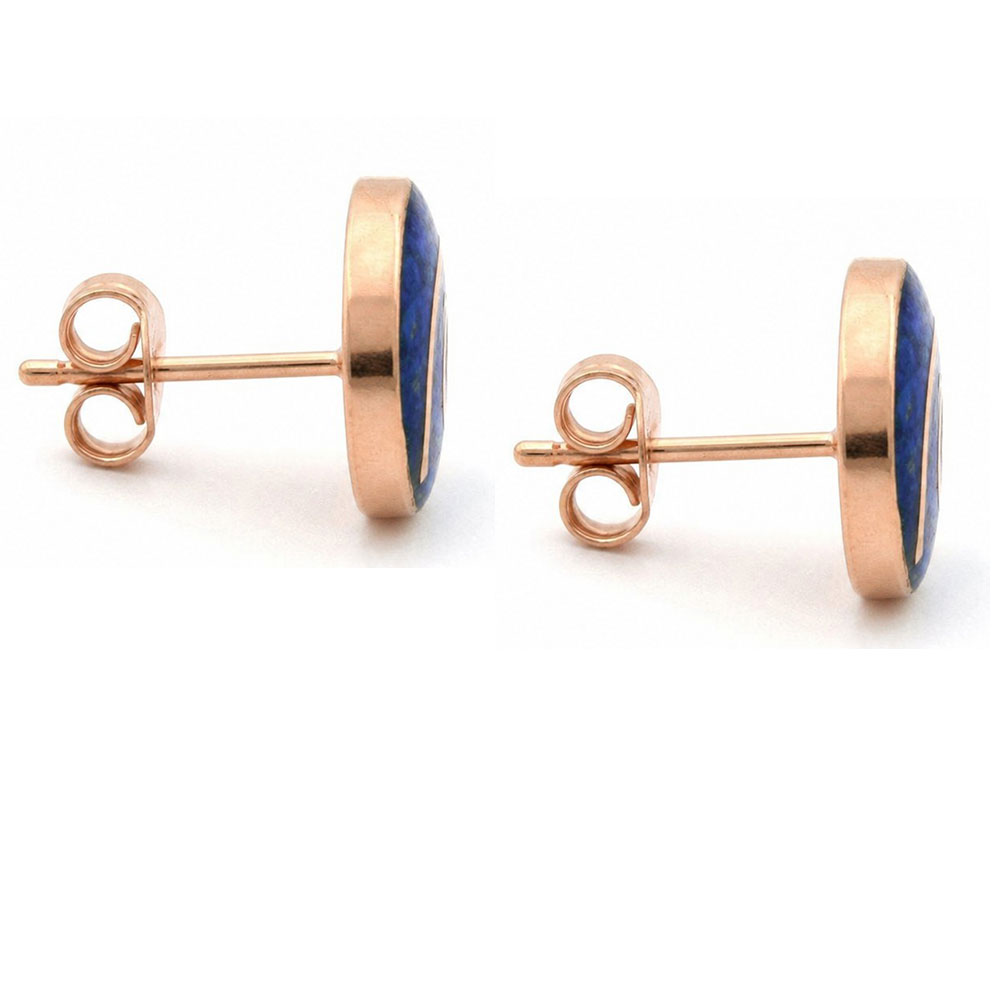 Elara Copper and Lapis Lazuli Post Earrings Andes Luxe Elara Copper and Lapis Lazuli Post Earrings - Image 2