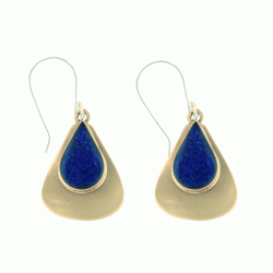 Elena Copper and Lapis Lazuli Teardrop Earrings Andes Luxe Elena Copper and Lapis Lazuli Teardrop Earrings