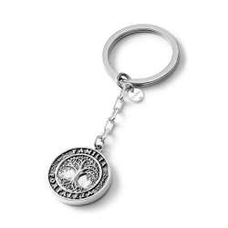 Adan Tree of Life Sterling Silver Keychain