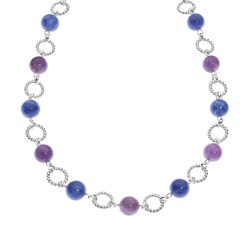Alcalá Sterling Silver, Amethyst and Sodalite Necklace Andes Luxe Alcalá Sterling Silver, Amethyst and Sodalite Necklace