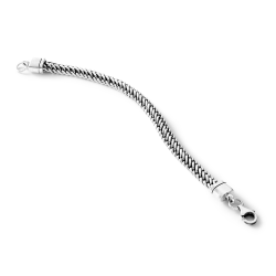 Alexis Men’s Braided Sterling Silver Bracelet Andes Luxe Alexis Men's Braided Sterling Silver Bracelet